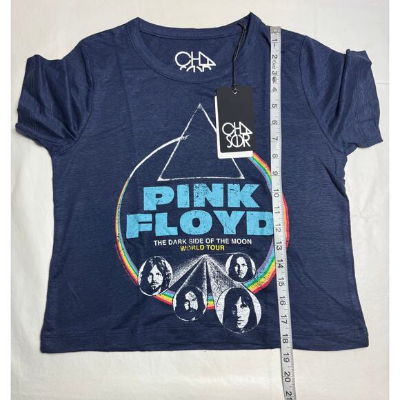 New Chaser Pink Floyd Crop Tee in Avalon Women's Size S - Picture 8 of 9
